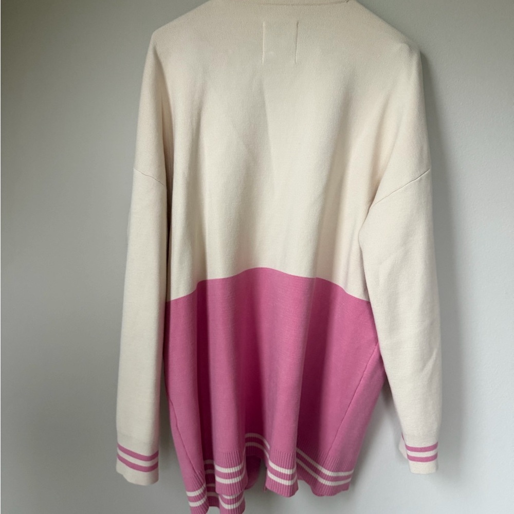 Sandro Pink and Cream knit Cardigan 2 - pin not included - Picture 8 of 9